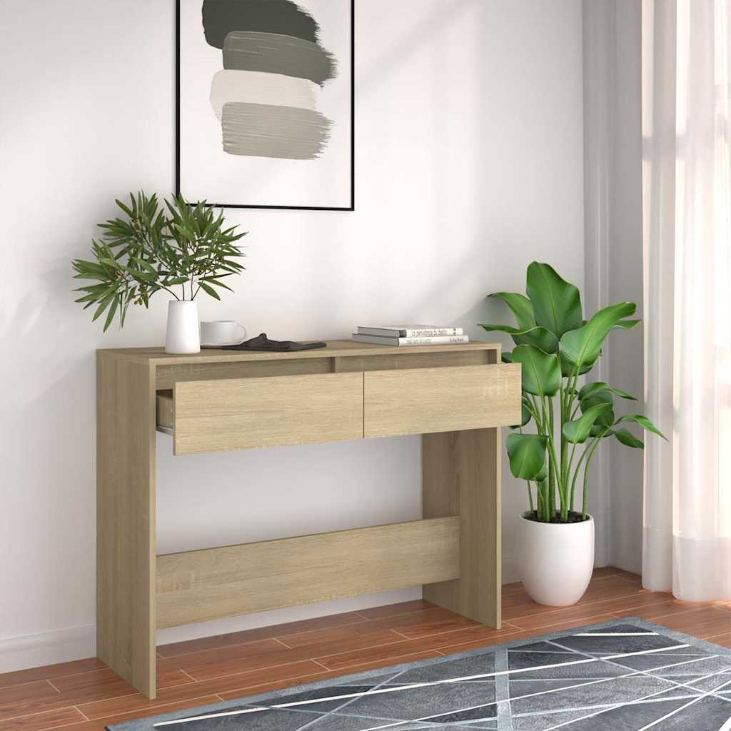 vidaXL Console Table Sonoma Oak 100x35x76,5 cm Engineered Wood