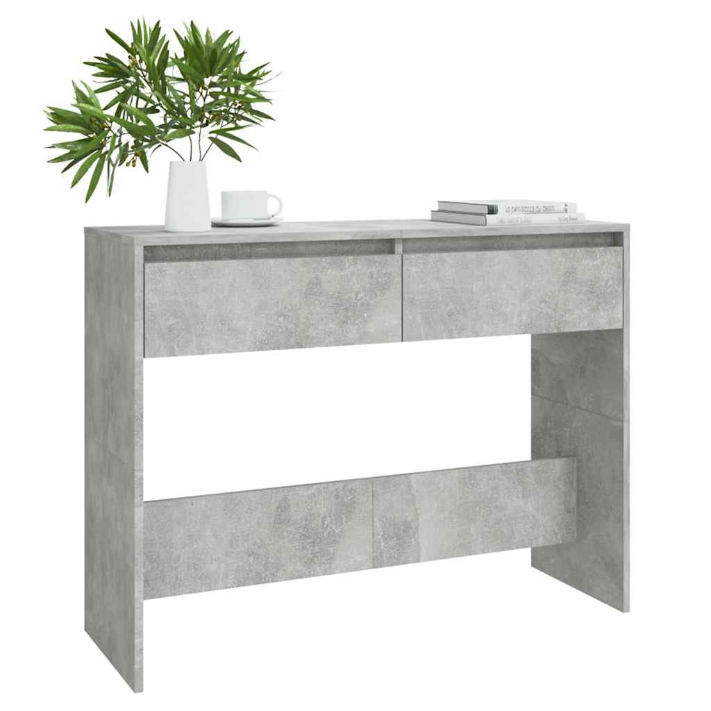 vidaXL Console Table Concrete Grey 100x35x76,5 cm Engineered Wood