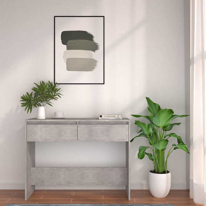 vidaXL Console Table Concrete Grey 100x35x76,5 cm Engineered Wood