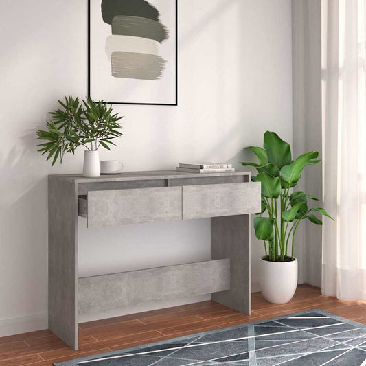 vidaXL Console Table Concrete Grey 100x35x76,5 cm Engineered Wood