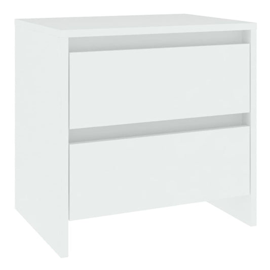 vidaXL Bedside Cabinet White 45x34.5x44.5 cm Engineered Wood
