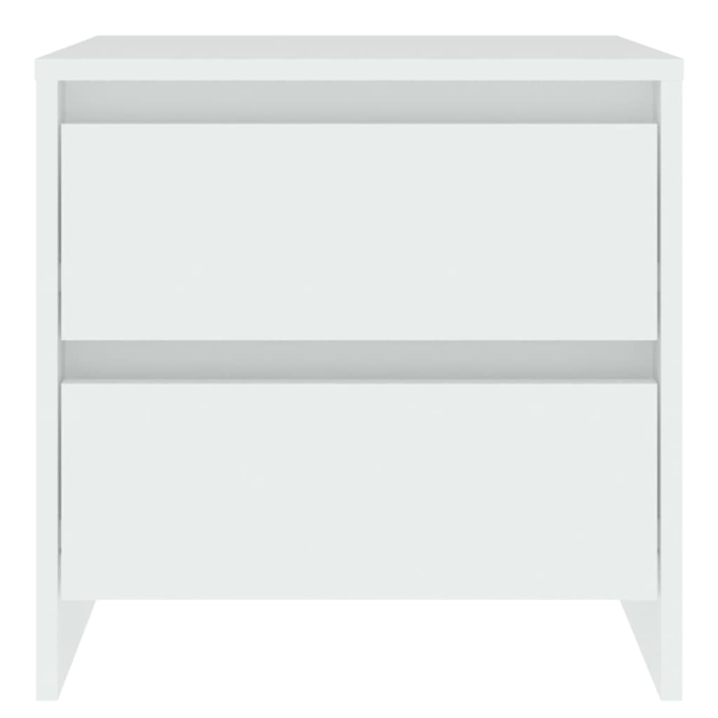 vidaXL Bedside Cabinet White 45x34.5x44.5 cm Engineered Wood