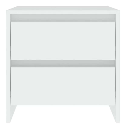 809845 vidaXL Bedside Cabinet White 45x34,5x44,5 cm Engineered Wood