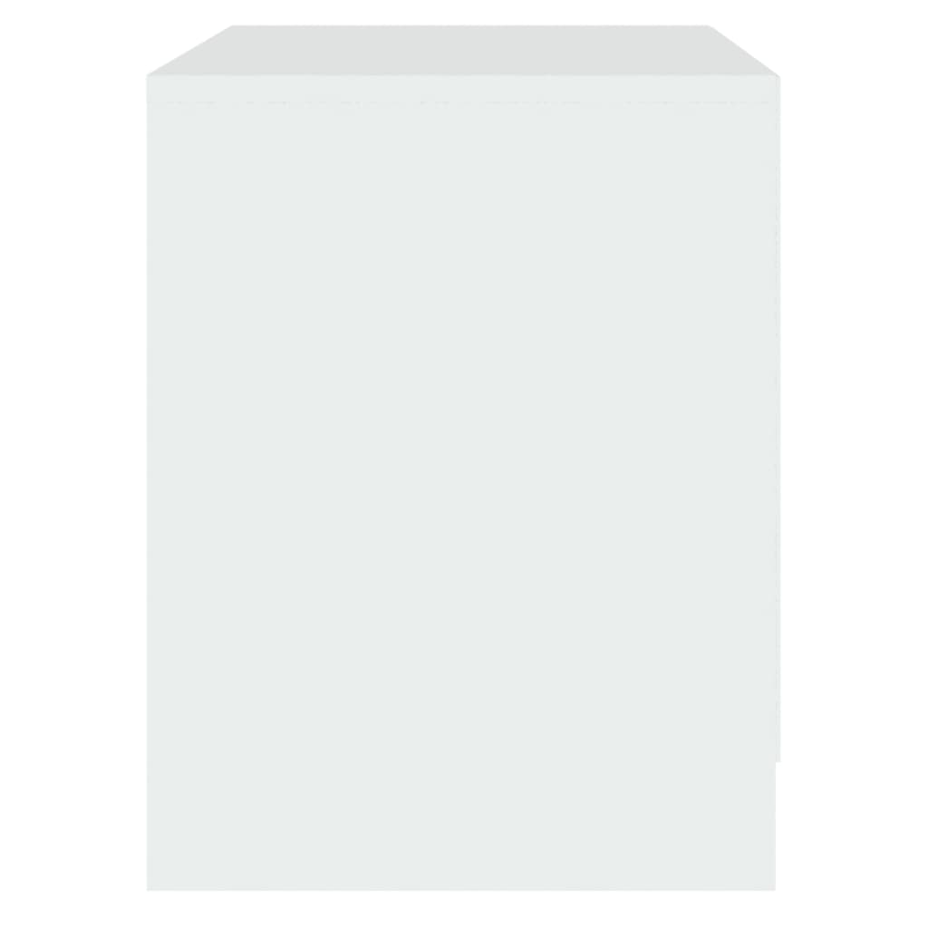 vidaXL Bedside Cabinet White 45x34.5x44.5 cm Engineered Wood
