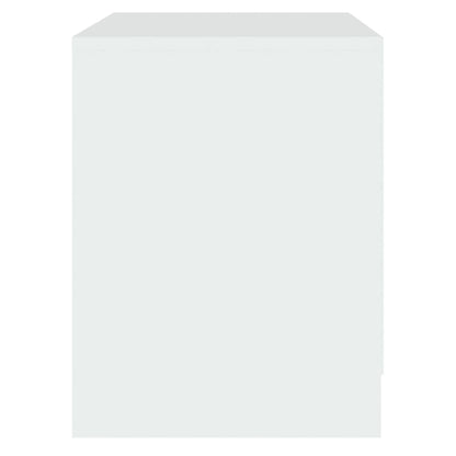 vidaXL Bedside Cabinet White 45x34.5x44.5 cm Engineered Wood