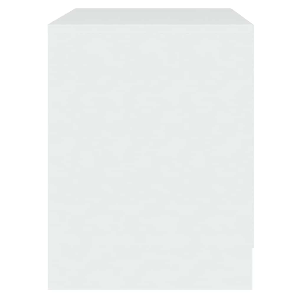 809845 vidaXL Bedside Cabinet White 45x34,5x44,5 cm Engineered Wood