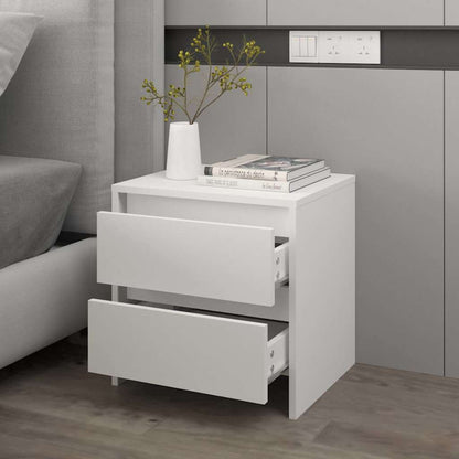 809845 vidaXL Bedside Cabinet White 45x34,5x44,5 cm Engineered Wood