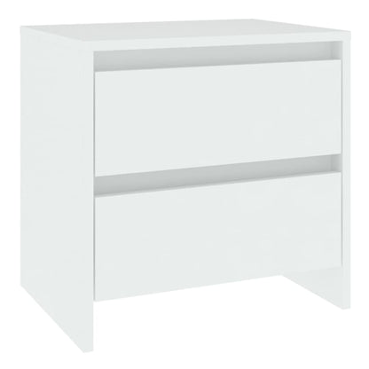 vidaXL Bedside Cabinets 2 pcs White 45x34.5x44.5 cm Engineered Wood