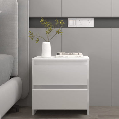 vidaXL Bedside Cabinets 2 pcs White 45x34.5x44.5 cm Engineered Wood