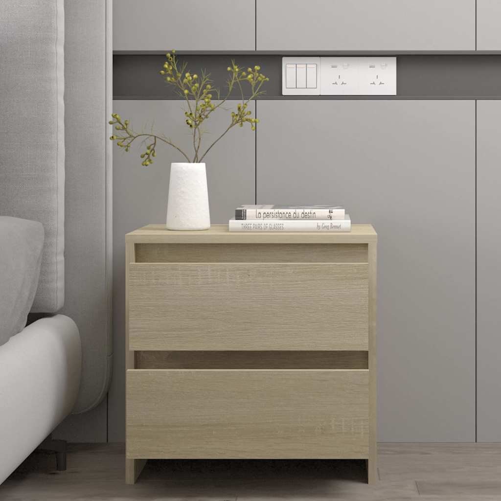 vidaXL Bedside Cabinet Sonoma Oak 45x34,5x44,5 cm Engineered Wood