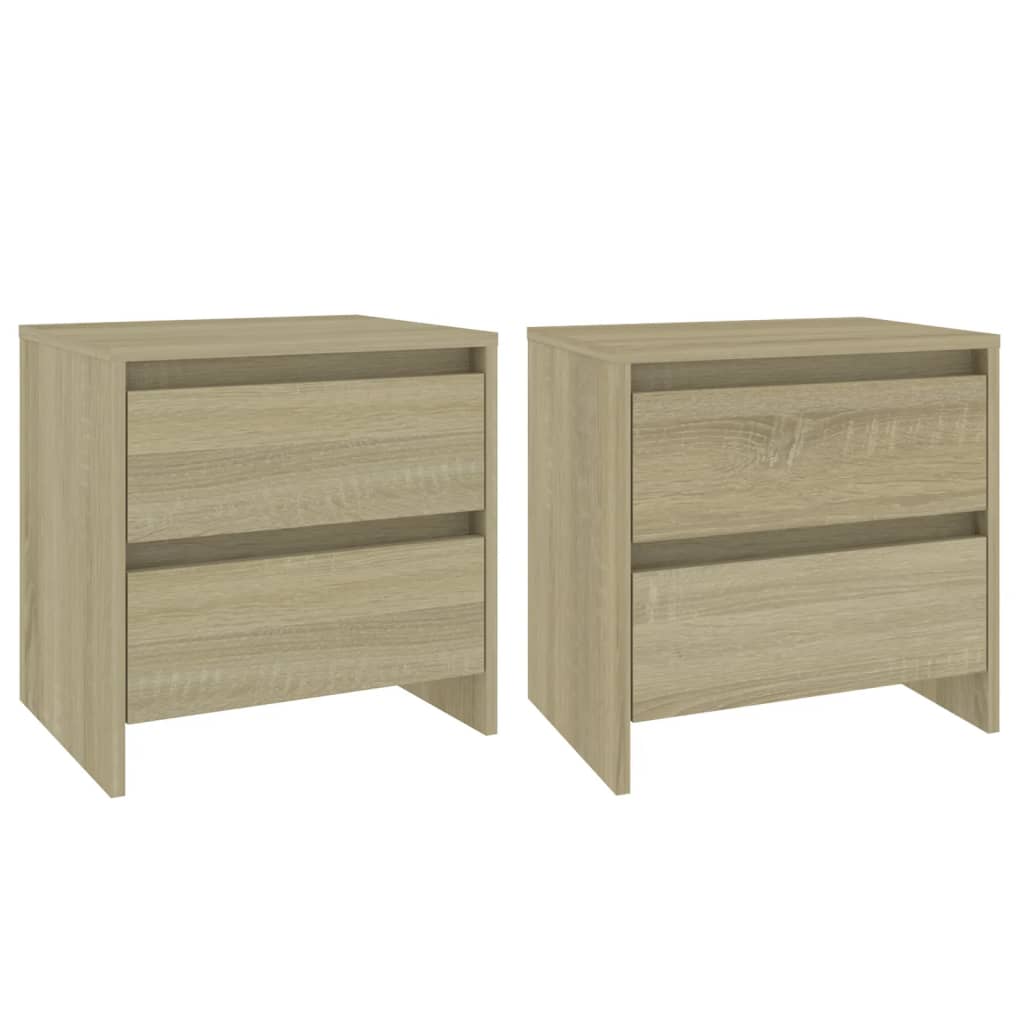 vidaXL Bedside Cabinets 2 pcs Sonoma Oak 45x34.5x44.5 cm Engineered Wood