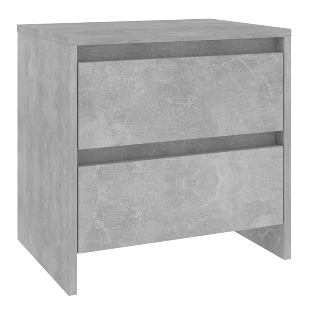 vidaXL Bedside Cabinet Concrete Grey 45x34,5x44,5 cm Engineered Wood