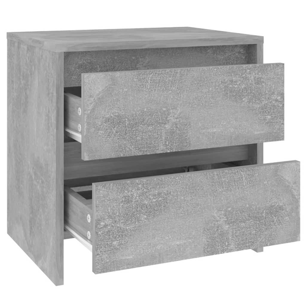vidaXL Bedside Cabinet Concrete Grey 45x34,5x44,5 cm Engineered Wood