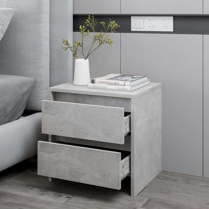 vidaXL Bedside Cabinet Concrete Grey 45x34,5x44,5 cm Engineered Wood