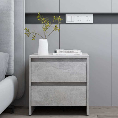 vidaXL Bedside Cabinet Concrete Grey 45x34,5x44,5 cm Engineered Wood
