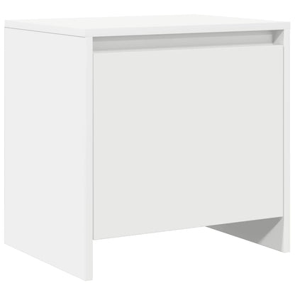 vidaXL Bedside Cabinet White 45x34x44.5 cm Engineered Wood