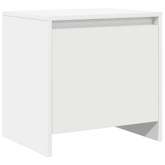 vidaXL Bedside Cabinet White 45x34x44.5 cm Engineered Wood