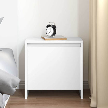 809863 vidaXL Bedside Cabinet White 45x34x44,5 cm Engineered Wood