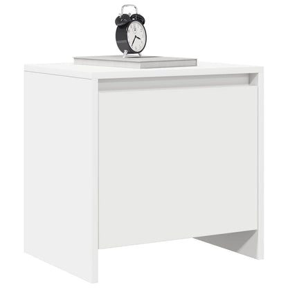 vidaXL Bedside Cabinet White 45x34x44.5 cm Engineered Wood