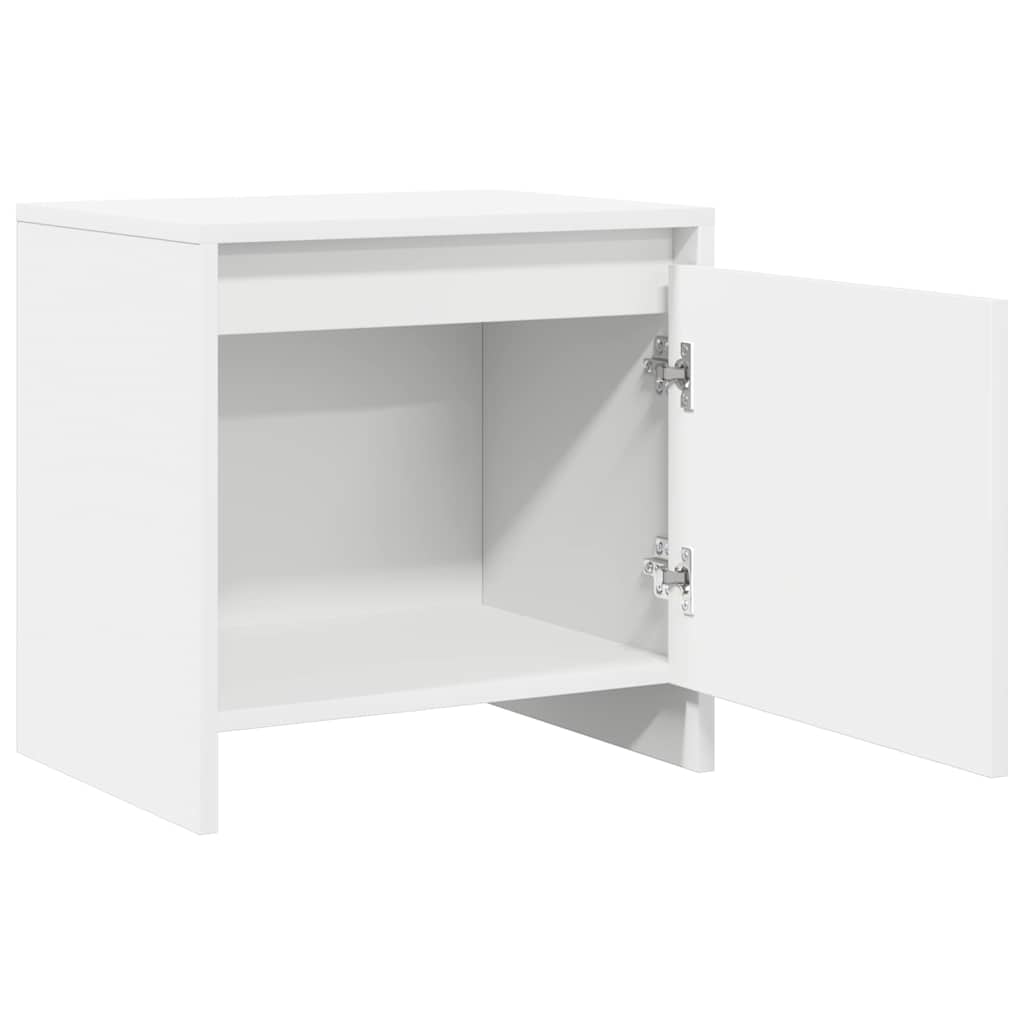 vidaXL Bedside Cabinet White 45x34x44.5 cm Engineered Wood