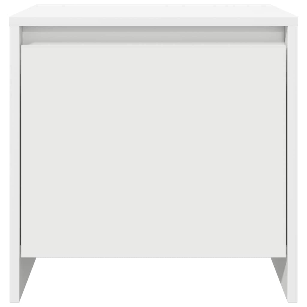 vidaXL Bedside Cabinet White 45x34x44.5 cm Engineered Wood