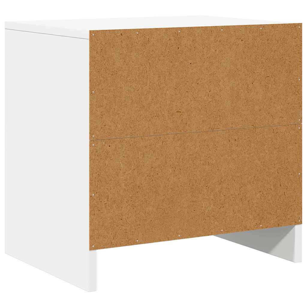 809863 vidaXL Bedside Cabinet White 45x34x44,5 cm Engineered Wood