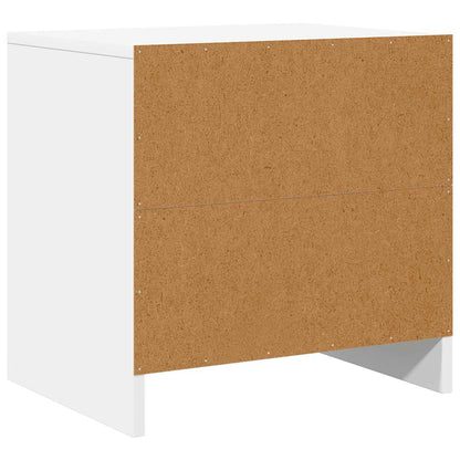 vidaXL Bedside Cabinet White 45x34x44.5 cm Engineered Wood