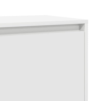vidaXL Bedside Cabinet White 45x34x44.5 cm Engineered Wood