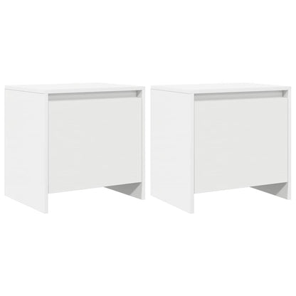 vidaXL Bedside Cabinets 2 pcs White 45x34x44,5 cm Engineered Wood