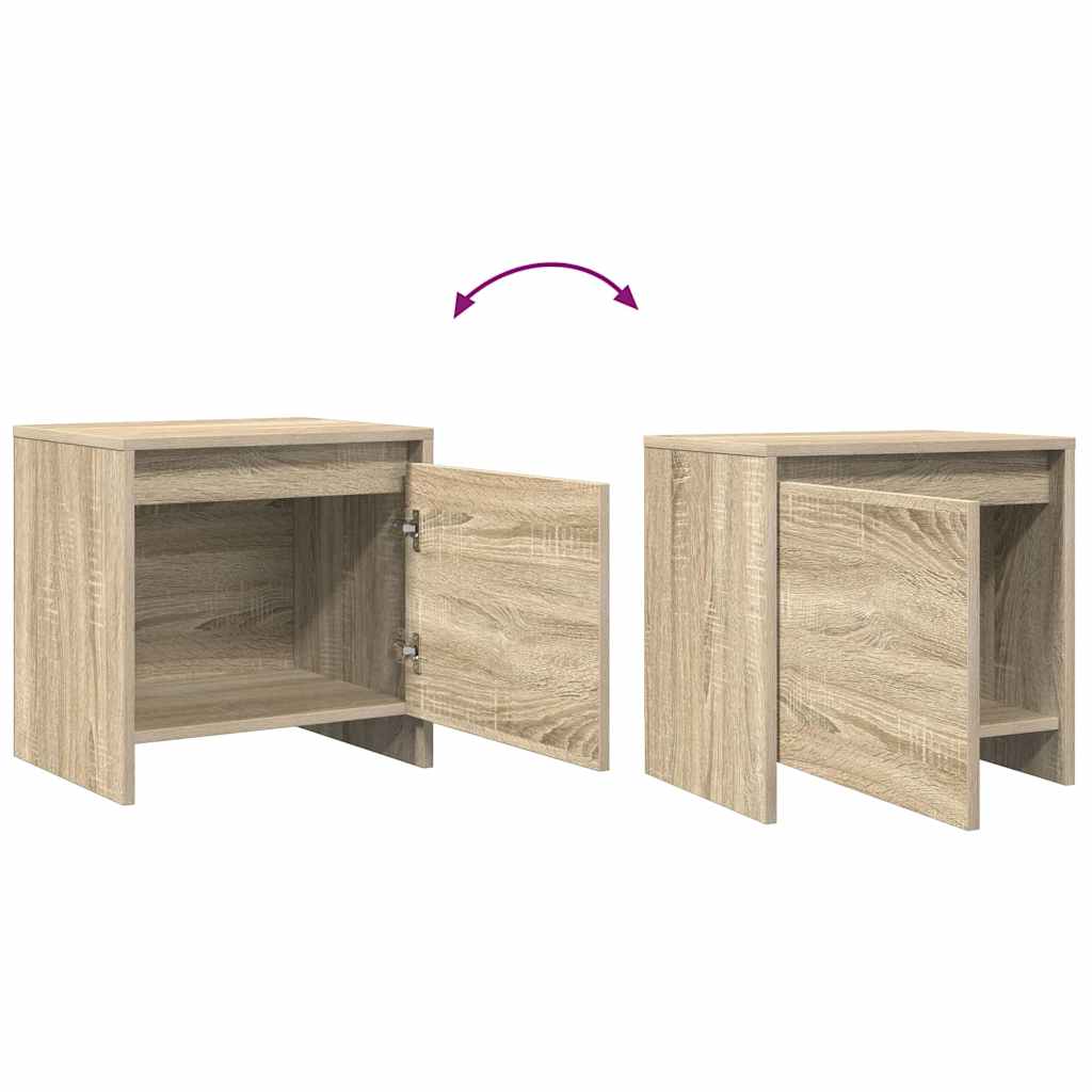 vidaXL Bedside Cabinet Sonoma Oak 45x34x44.5 cm Engineered Wood