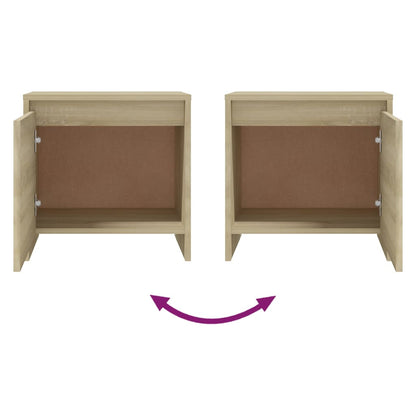 vidaXL Bedside Cabinets 2 pcs Sonoma Oak 45x34x44.5 cm Engineered Wood