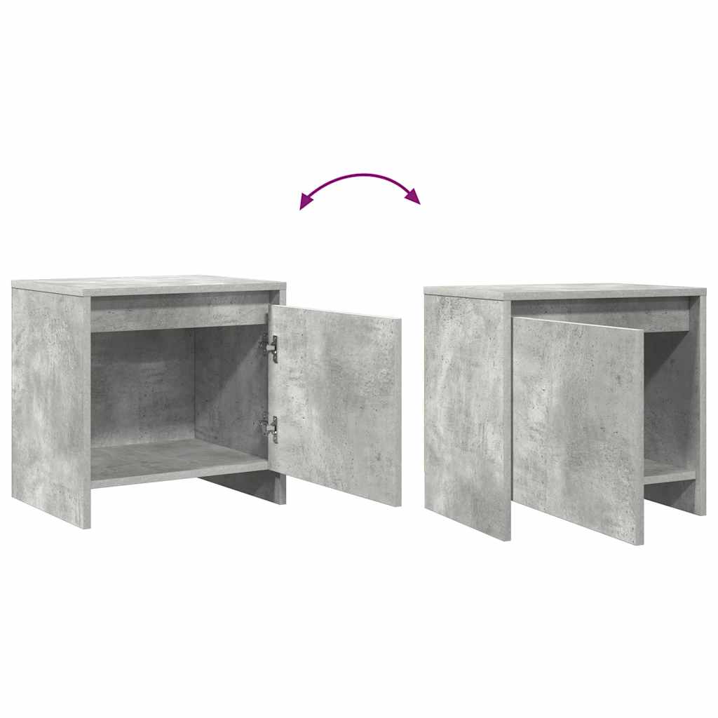vidaXL Bedside Cabinet Concrete Grey 45x34x44.5 cm Engineered Wood