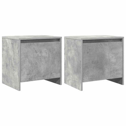 vidaXL Bedside Cabinets 2 pcs Concrete Grey 45x34x44.5 cm Engineered Wood