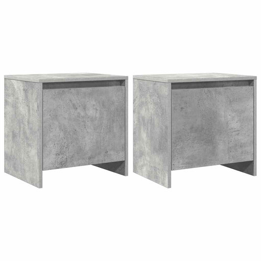 vidaXL Bedside Cabinets 2 pcs Concrete Grey 45x34x44.5 cm Engineered Wood