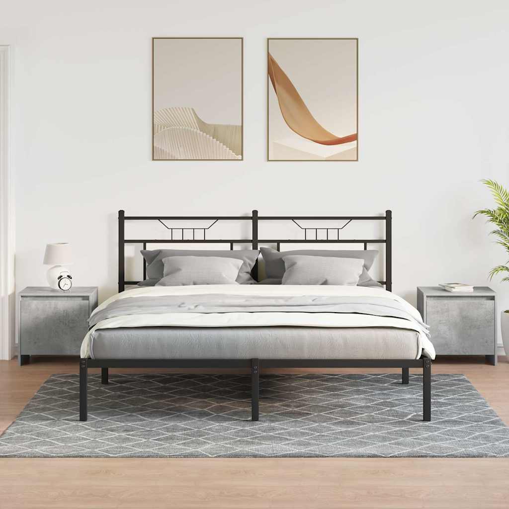 vidaXL Bedside Cabinets 2 pcs Concrete Grey 45x34x44.5 cm Engineered Wood