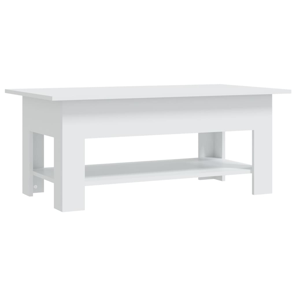 810253 vidaXL Coffee Table White 102x55x42 cm Engineered Wood