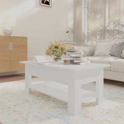 810253 vidaXL Coffee Table White 102x55x42 cm Engineered Wood