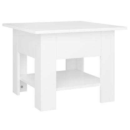 810262 vidaXL Coffee Table White 55x55x42 cm Engineered Wood