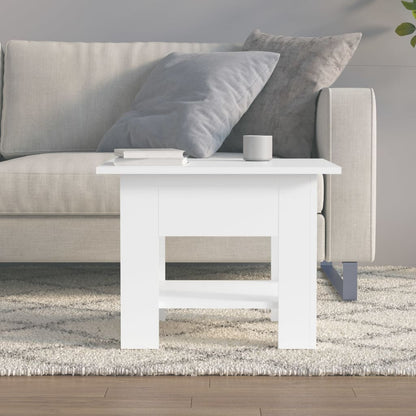 810262 vidaXL Coffee Table White 55x55x42 cm Engineered Wood