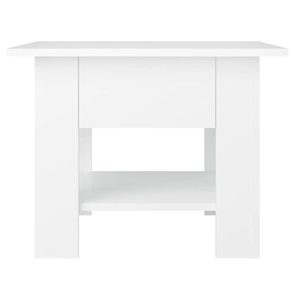 810262 vidaXL Coffee Table White 55x55x42 cm Engineered Wood