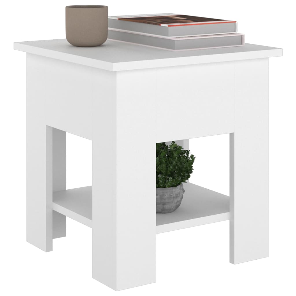 810271 vidaXL Coffee Table White 40x40x42 cm Engineered wood
