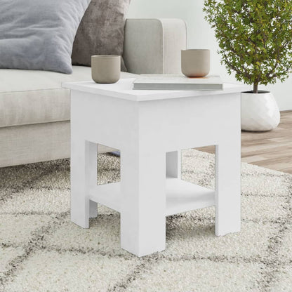 810271 vidaXL Coffee Table White 40x40x42 cm Engineered wood