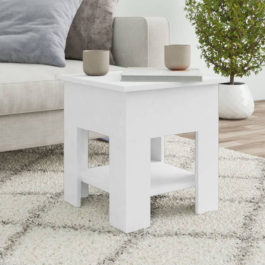 810271 vidaXL Coffee Table White 40x40x42 cm Engineered wood