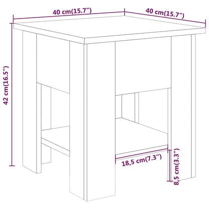 vidaXL Coffee Table Black 40x40x42 cm Engineered Wood