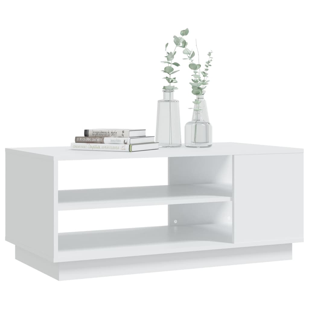 810280 vidaXL Coffee Table White 102x55x43 cm Engineered Wood