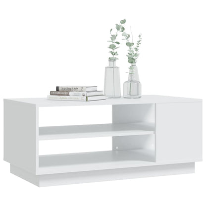 810280 vidaXL Coffee Table White 102x55x43 cm Engineered Wood