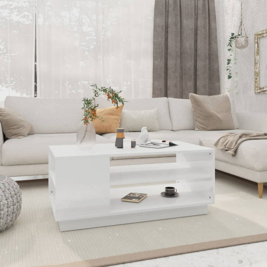 810280 vidaXL Coffee Table White 102x55x43 cm Engineered Wood