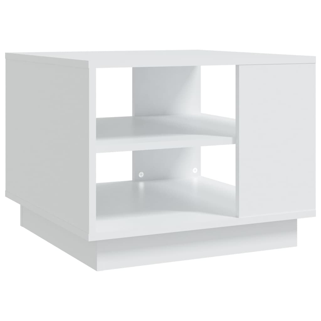 810289 vidaXL Coffee Table White 55x55x43 cm Engineered Wood