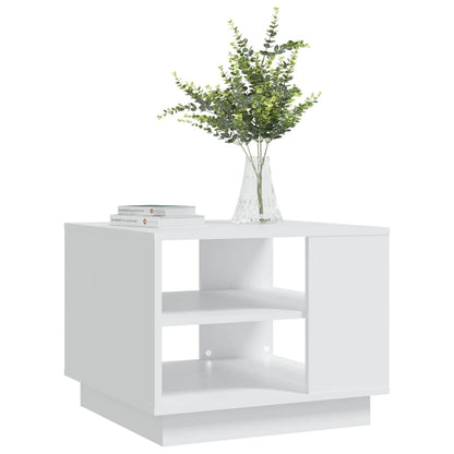 810289 vidaXL Coffee Table White 55x55x43 cm Engineered Wood