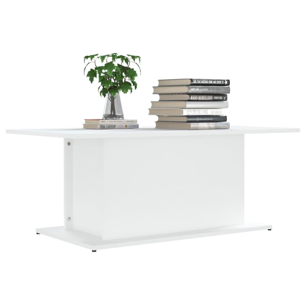 810307 vidaXL Coffee Table White 102x55,5x40 cm Engineered Wood